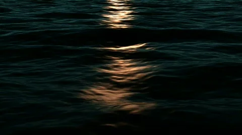 Golden Light on Open Sea - Loopable Stock Footage 822187