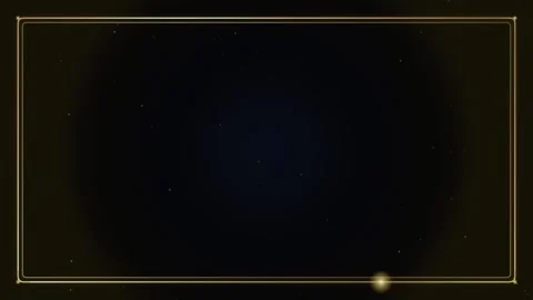 Golden light particle moving along a rectangular glowing border frame on a .. Stock Footage 345169207