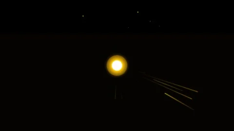 Golden Light Particles Exploding on Black Background Video stock 343546419