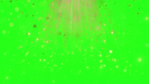 Golden light particles falling on green screen background for video overlay Stock Footage 345017152