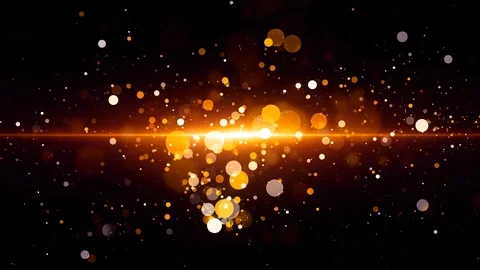 Golden Light Particles Stock Footage 92336086
