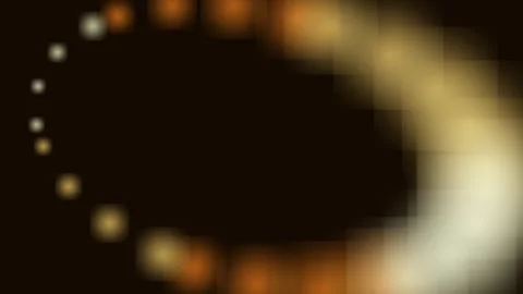 Golden light particles rotating in dark space with motion blur effect for c.. Stock Footage 340941732