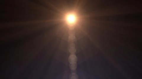 Golden light radiates from a bright sun Stock Illustration