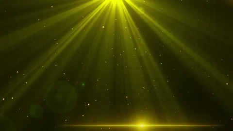 Golden Light Rays Background Animation with Glowing Particles and Lens Flare 스톡 동영상 346861830