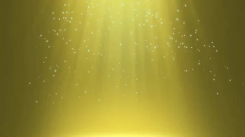 Golden Light Rays with Floating Particles Animation Clip Stockbeeldmateriaal 333349153