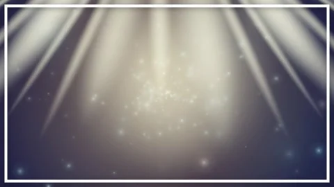 Golden Light Rays with Magic Glow Particles Drifting Forward Stock Footage 340323485