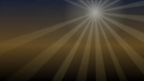 Golden Light Rays Rotating from Top Center on Dark Background Stock Footage 333606710
