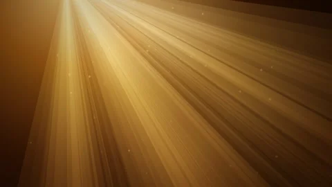 Golden light rays shining from above with floating dust particles background Vídeos de archivo 344353222