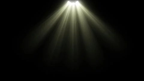 Golden light rays shining through smoke. Abstract glowing particles in dark Stock Footage 340381812