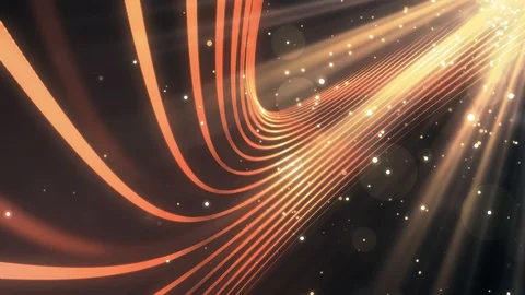 Golden Light Rays Streaks Stock Footage 92339004