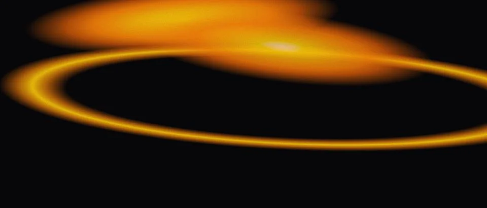 Golden light ring abstract concept background. Features a glowing orange ci.. Stock Illustration