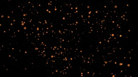 Golden light shine particles on black background FullHD Stock Footage