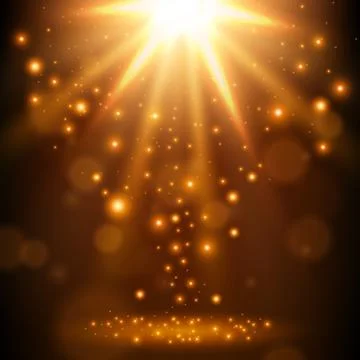 Golden light shining background, Vector Illustration Stock Illustration