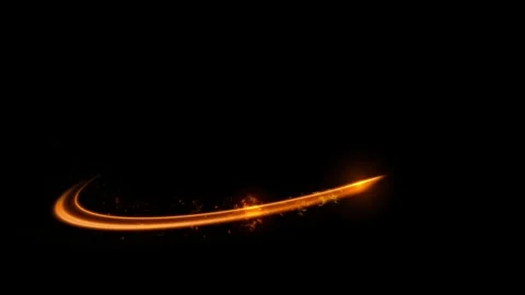 Golden light spin effect with sparks Stock Footage 317390044