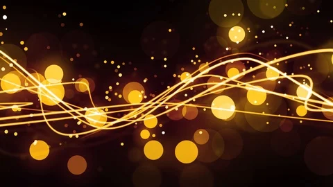 Golden Light Streak Flow Stock Footage 91054473