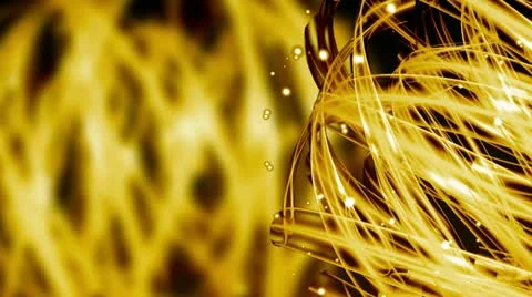 Golden Light Streaks - Abstract Background 76 (HD) Stock Footage 12229599