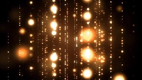 Golden Light Strings Tunnel Stock Footage 92339453