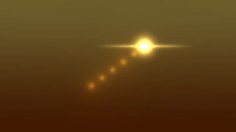 Golden light trails in the sky during sunset over a calm Stock Footage 338005305