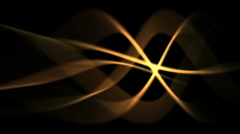 Golden light waves in dynamic motion - seamless loop (FULL HD) Video stock 37122090