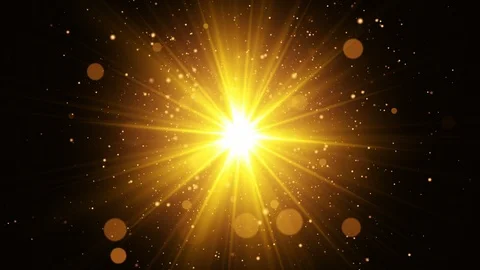 Golden lights rays Video stock 88284280
