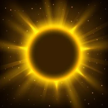 Golden lights rounded background, Vector Illustration Stock Illustration