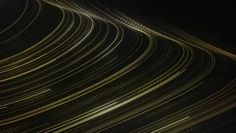 Golden Line Particles Video stock 247521674