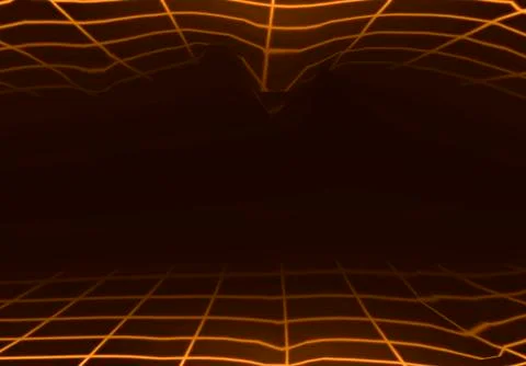 Golden lined check patterned wavy illustrative wallpaper Stock Illustration