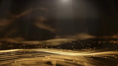 Golden Lines And Particles Video stock 221320557