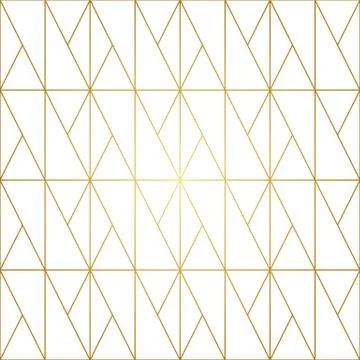 Golden Lines Geometric Seamless Pattern Stock Illustration