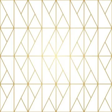 Golden Lines Geometric Seamless Pattern Stock Illustration