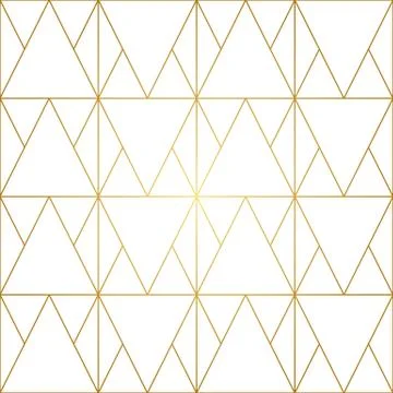 Golden Lines Geometric Seamless Pattern Stock Illustration