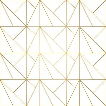 Golden Lines Geometric Seamless Pattern Stock Illustration