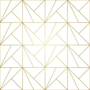 Golden Lines Geometric Seamless Pattern Stock Illustration