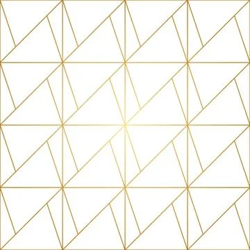 Golden Lines Geometric Seamless Pattern Stock Illustration