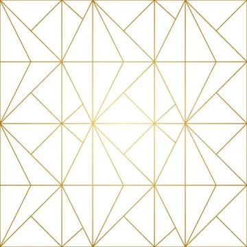 Golden Lines Geometric Seamless Pattern Stock-Illustration