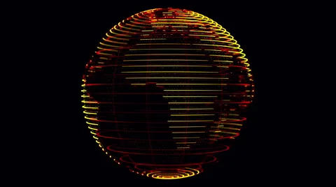 Golden Lines Globe Video stock 42756568