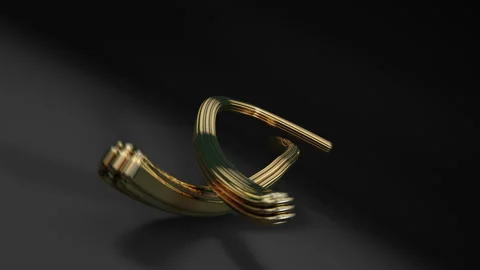 Golden Lines lopable Background Stock Footage 234283945