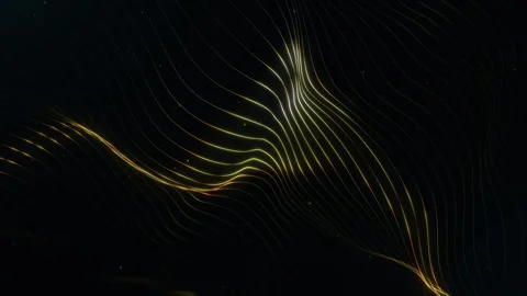 Golden Lines Particles Background Video stock 247571306