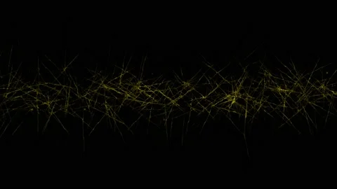 Golden Lines Particles Heated Up Stock Footage 133027093