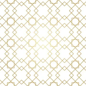 Golden Lines Seamless Pattern Stock Illustration