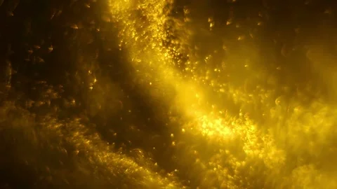 Golden Liquid Abstract Particles Background, Glittering Particles Stock Footage 152715298