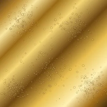Golden liquid bubbles texture with light reflections on gradient background Stock Illustration