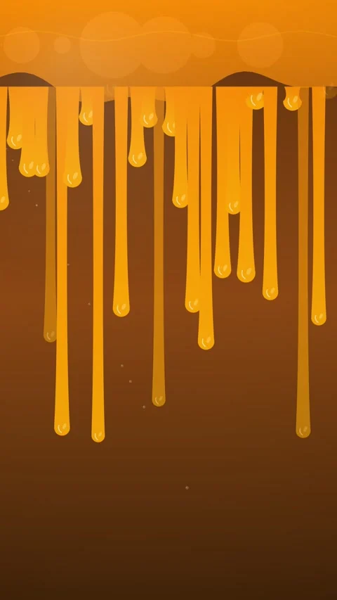 Golden liquid drip effect abstract background for creative design Stock-Footage 345492900