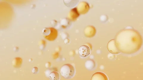 The golden liquid essence flows. Stock Footage 315427669