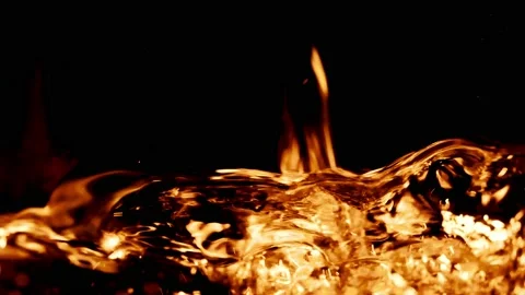 Golden liquid flowing close-up Stock Footage 157573460