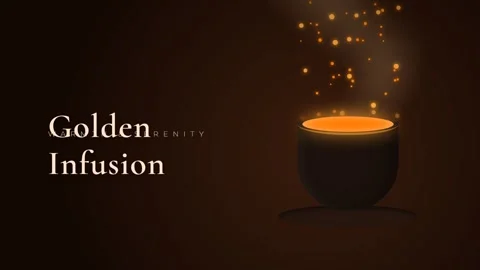 Golden liquid infusion process abstract loop seamless cinematic background Stock Footage 337578120