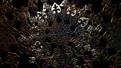 Golden Liquid Ornament Stock Footage 340231386