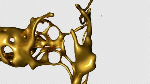 Golden Liquid Streams Video stock 157375084