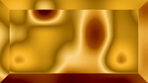 Golden Liquid Surface with Beveled Frame Abstract Motion Seamless Loop Back.. Vídeos de archivo 340203556