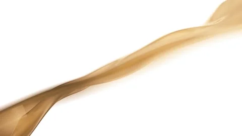 Golden Liquid Wave Flow Abstract Background Stock Footage 316010648